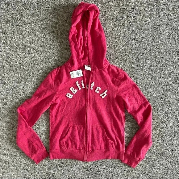 Girl's Abercrombie Kids Pink & White Sweatshirt Size Large - Picture 1 of 8